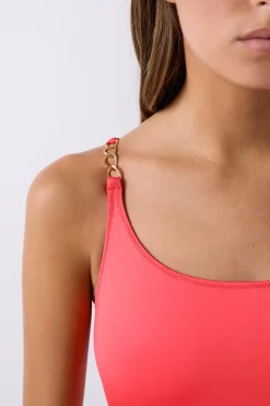 Discount ETAM Bañador con detalles de joyería CORAL