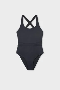 New ETAM Bañador menstrual de una pieza con espalda cruzada NEGRO