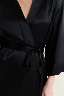 Clearance ETAM Bata de seda NEGRO