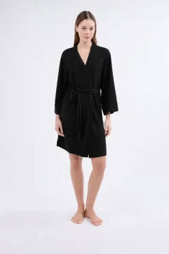 Sale ETAM Bata de terciopelo NEGRO