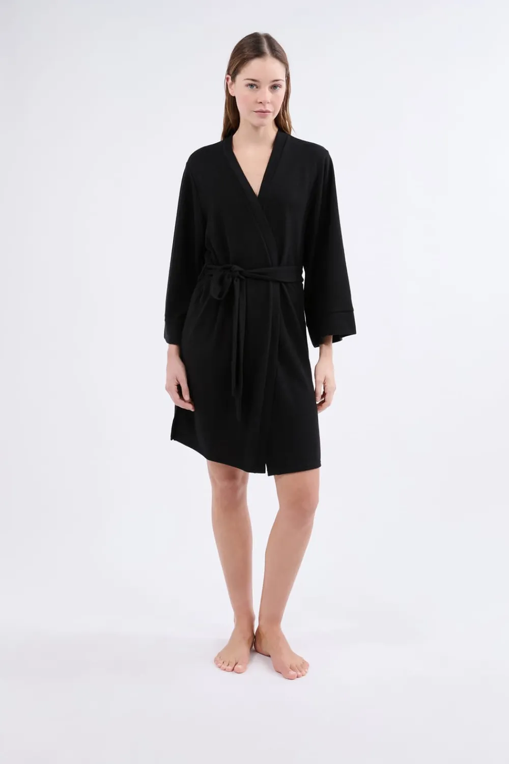Sale ETAM Bata de terciopelo NEGRO