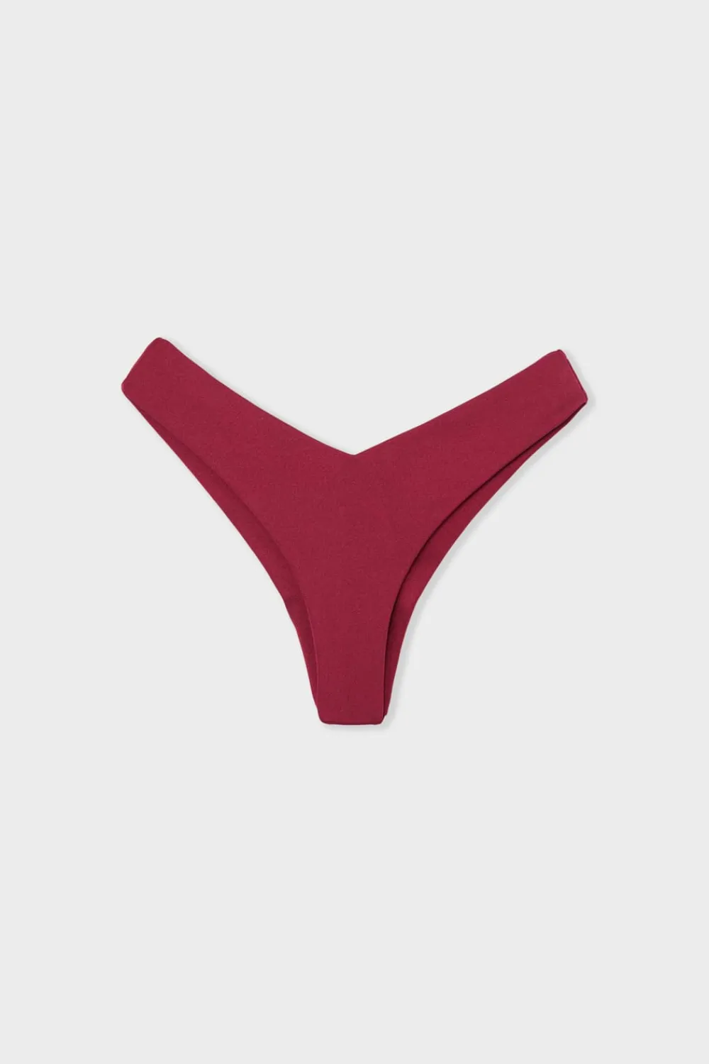 Clearance ETAM Bikini brasileño de corte alto con braga de bikini satinada BURDEOS GRANATE