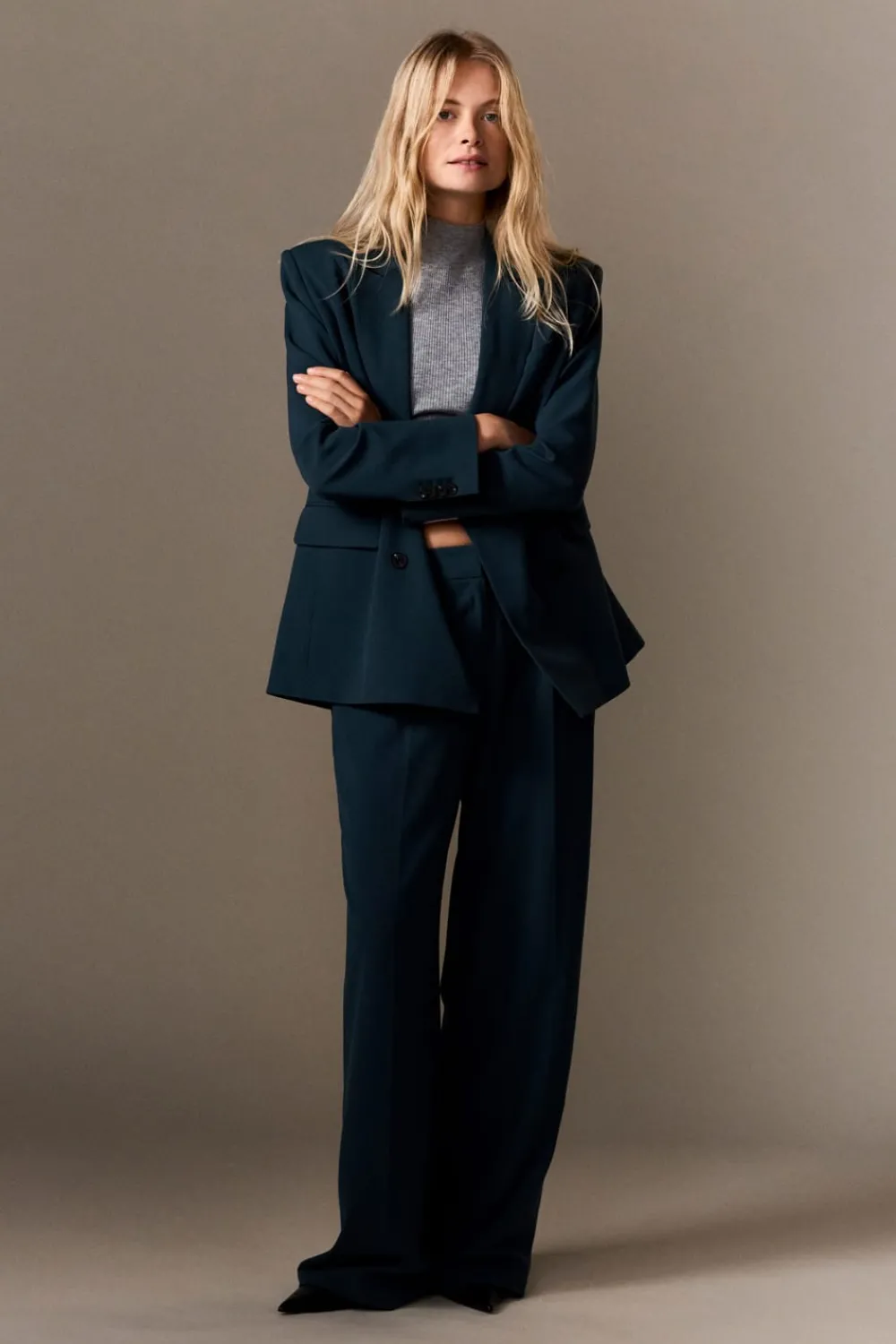 Online ETAM Blazer con cierre cruzado VERDE PATO