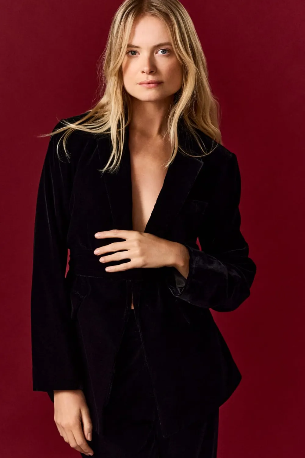 Hot ETAM Blazer con lazo NEGRO
