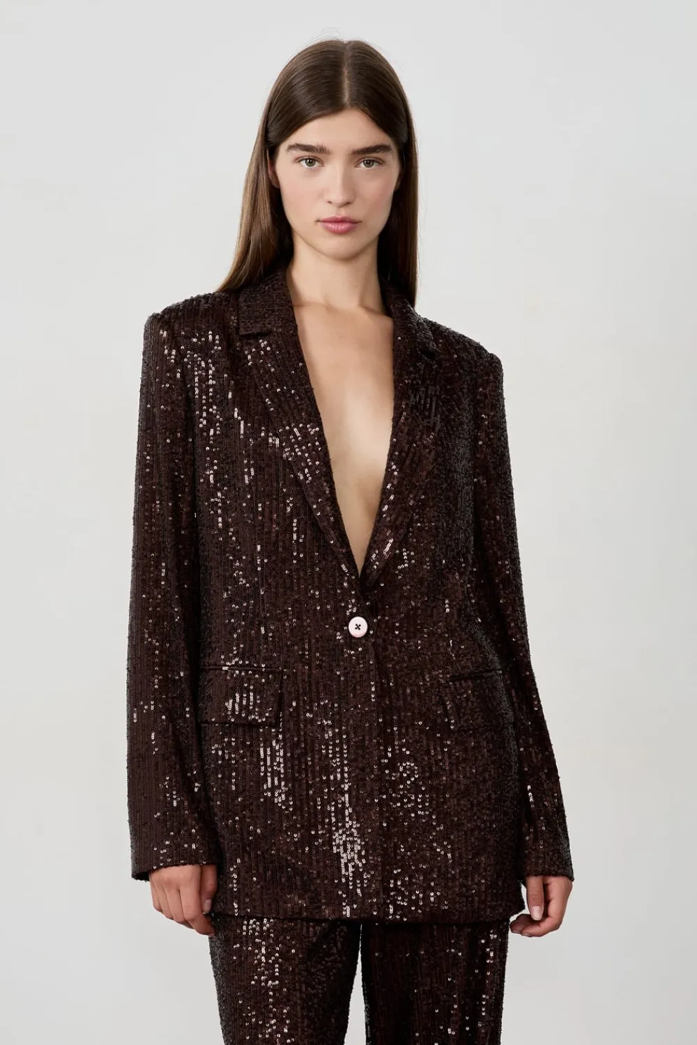 Clearance ETAM Blazer de lentejuelas MARRÓN