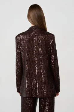 Clearance ETAM Blazer de lentejuelas MARRÓN
