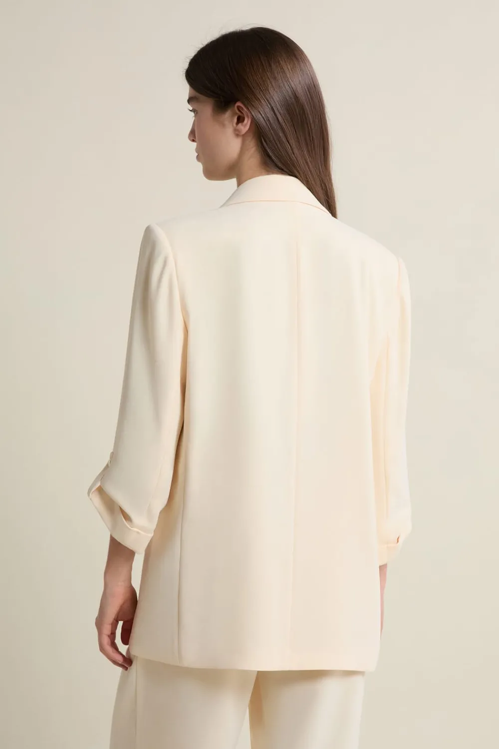 Discount ETAM Blazer manches longues VANILLE
