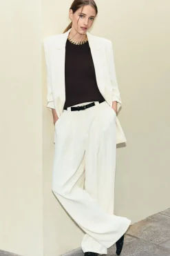 Discount ETAM Blazer manches longues VANILLE