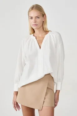 Best ETAM Blusa de manga larga ECRU