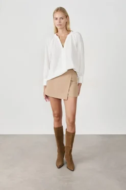 Best ETAM Blusa de manga larga ECRU