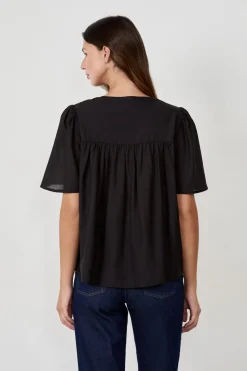 Clearance ETAM Blusa manga corta NEGRO