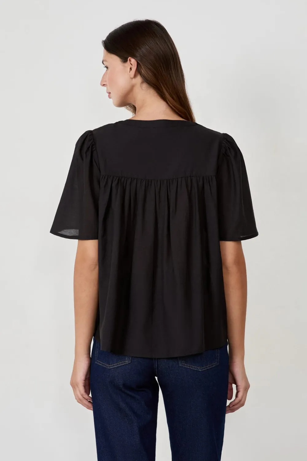 Clearance ETAM Blusa manga corta NEGRO