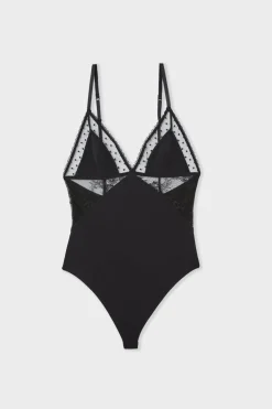 Outlet ETAM Body con bordados NEGRO