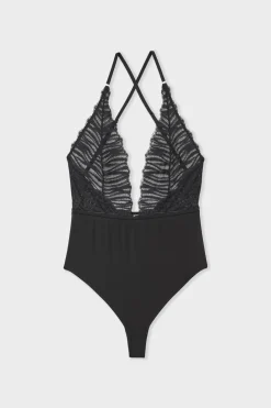 ETAM Body de encaje NEGRO