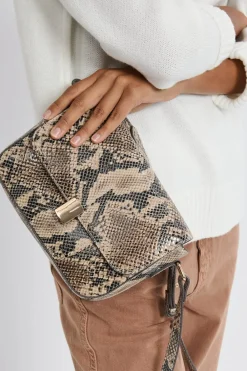 Discount ETAM Bolso bandolera de cuero IMP FD TOPO