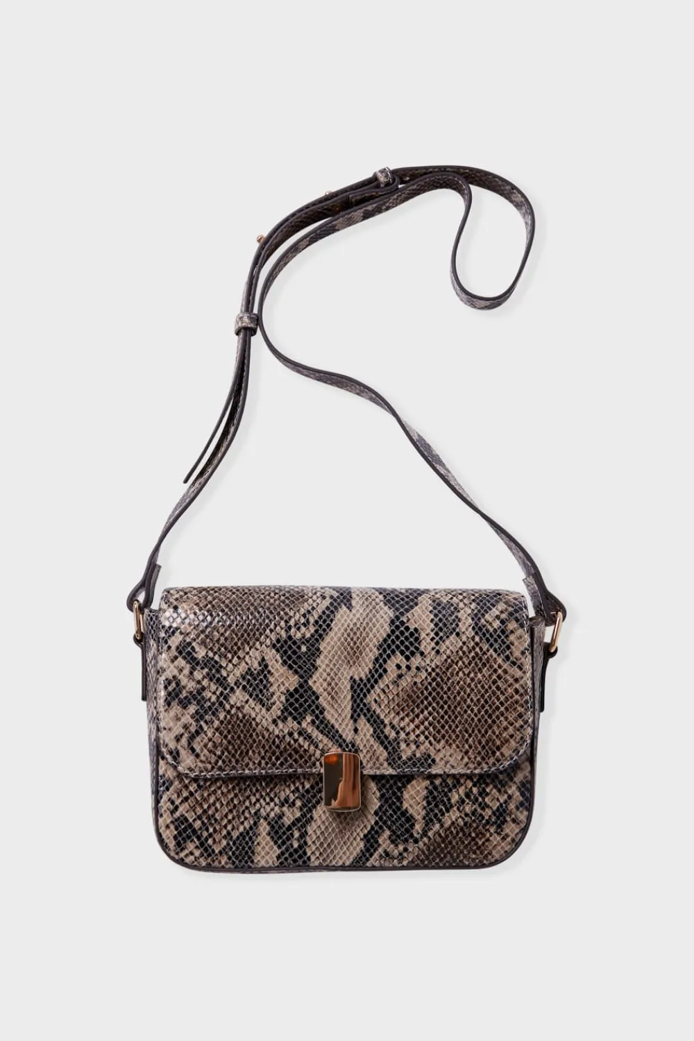 Discount ETAM Bolso bandolera de cuero IMP FD TOPO