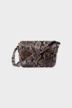 Discount ETAM Bolso bandolera de cuero IMP FD TOPO