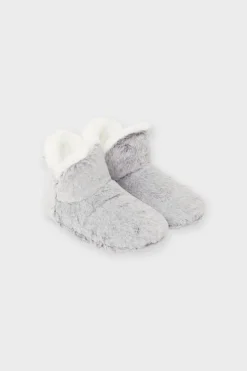 Best ETAM Botines de tejido ultrasuave GRIS CLARO