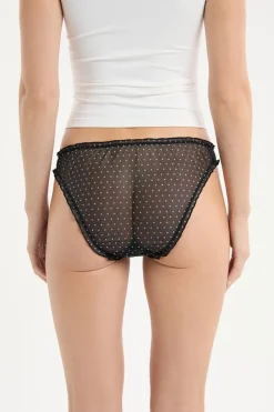 Clearance ETAM Braga bloomer estampada IMP FD NEGRO