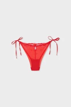 Sale ETAM Braga bordada con estampado de corazones IMP FONDO ROSA