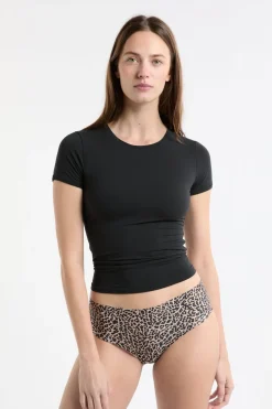 New ETAM Braga brasileña de microfibra sin costuras con estampado de leopardo IMP FD MARR&Oacute;N