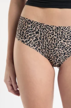 New ETAM Braga brasileña de microfibra sin costuras con estampado de leopardo IMP FD MARR&Oacute;N