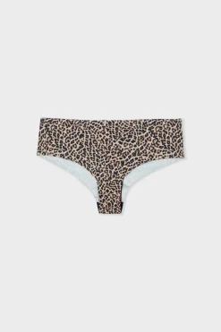 New ETAM Braga brasileña de microfibra sin costuras con estampado de leopardo IMP FD MARR&Oacute;N