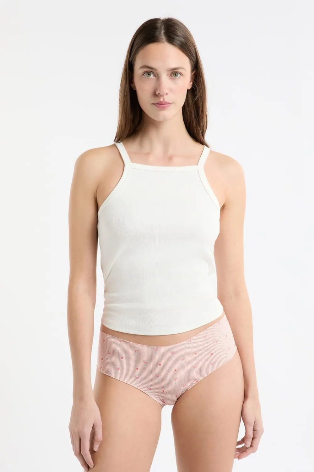 Clearance ETAM Braga brasileña de microfibra sin costuras con estampado BLUSH