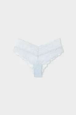 Hot ETAM Braga brasileñas en forma de V de encaje AZUL