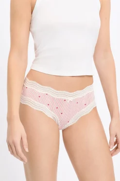 Clearance ETAM Braga culotte con bordes de encaje de microfibra IMP FD BLANCO