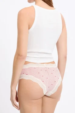 Clearance ETAM Braga culotte con bordes de encaje de microfibra IMP FD BLANCO