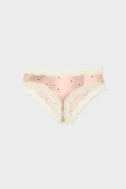 Clearance ETAM Braga culotte con bordes de encaje de microfibra IMP FD BLANCO