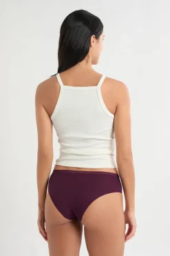 New ETAM Braga culotte de microfibra con detalles de encaje ROSA CARAMELO