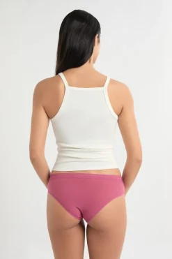 ETAM Braga culotte de microfibra con detalles de encaje BLUSH