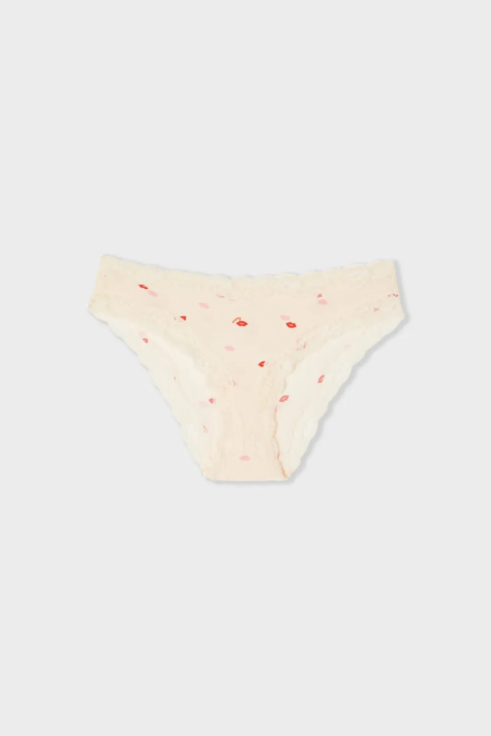 Outlet ETAM Braga de microfibra con estampado de besos IMP FOND ROSA