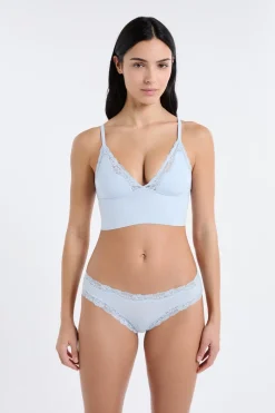 New ETAM Braga de microfibra y encaje AZUL CIELO