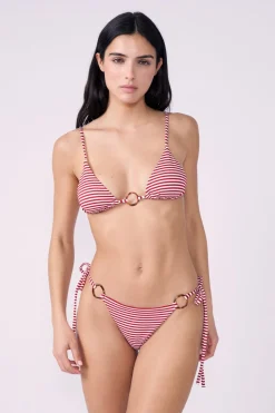 New ETAM Braguita bikini con cordones y detalles de anillas ROJO
