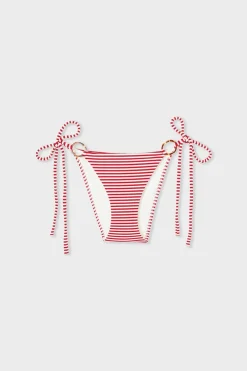 New ETAM Braguita bikini con cordones y detalles de anillas ROJO
