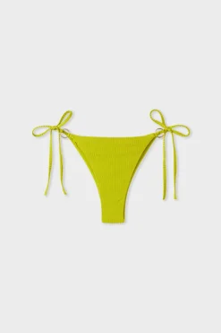 Sale ETAM Braguita brasileña de bikini con lazos AMARILLO &Aacute;CIDO