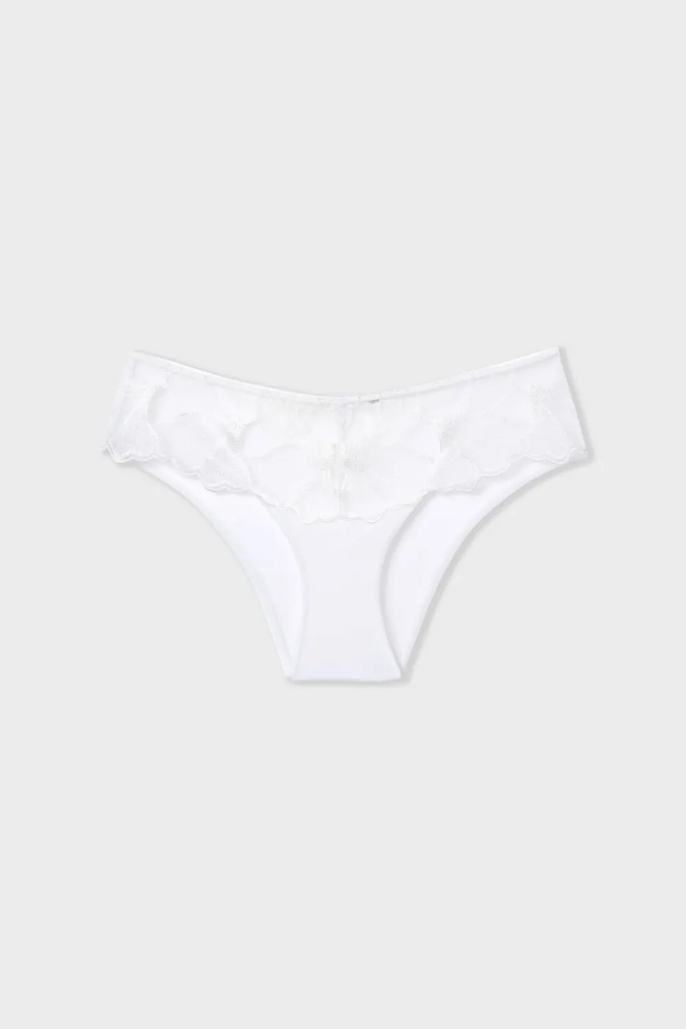 Best ETAM Braguita brasileña de encaje BLANCO