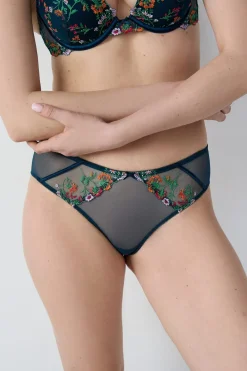 Discount ETAM Braguita brasileña de tul bordado AZUL PETR&Oacute;LEO