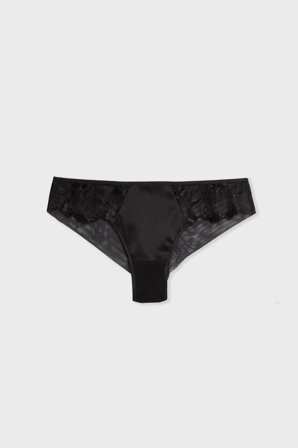 Clearance ETAM Braguita brasileña de tul bordado NEGRO