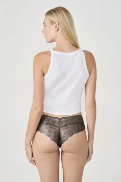 Discount ETAM Braguita brasileña en V de encaje tejid brillante O