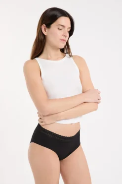 Outlet ETAM Braguita culotte de algodón sin costuras NEGRO