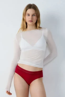 Discount ETAM Braguita culotte de algodón sin costuras CARDINAL