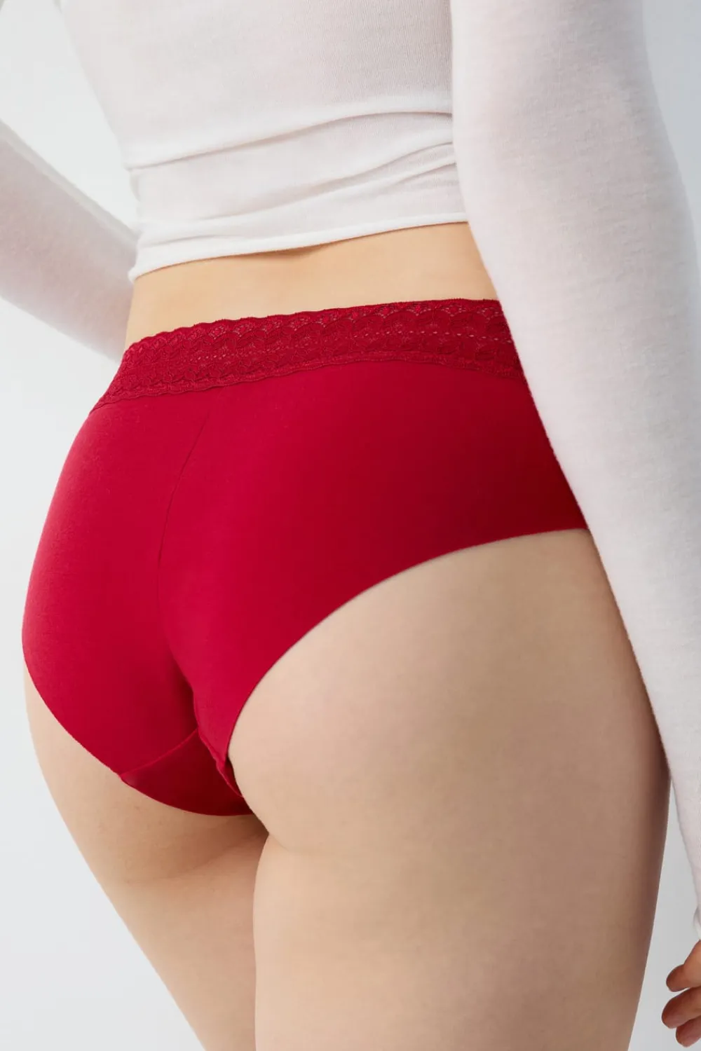 Discount ETAM Braguita culotte de algodón sin costuras CARDINAL
