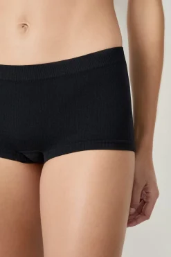 New ETAM Braguita culotte de canalé NEGRO