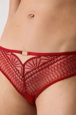 Sale ETAM Braguita culotte de encaje ROJO