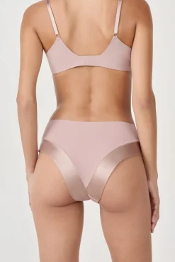 Hot ETAM Braguita culotte de microfibra satinada TOPO