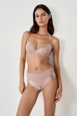 Hot ETAM Braguita culotte de microfibra satinada TOPO